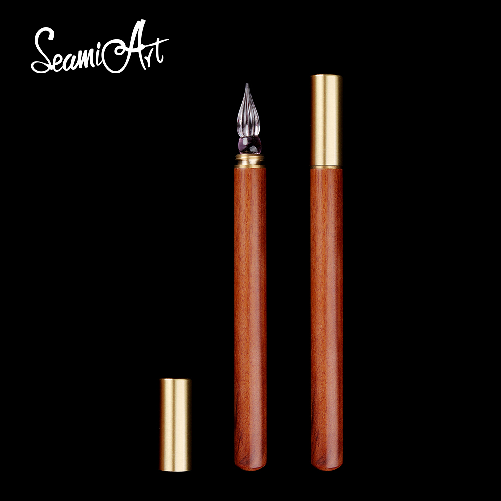 Writing Tools - SeamiArt 1pc 서예 학생을위한 나무 손잡이