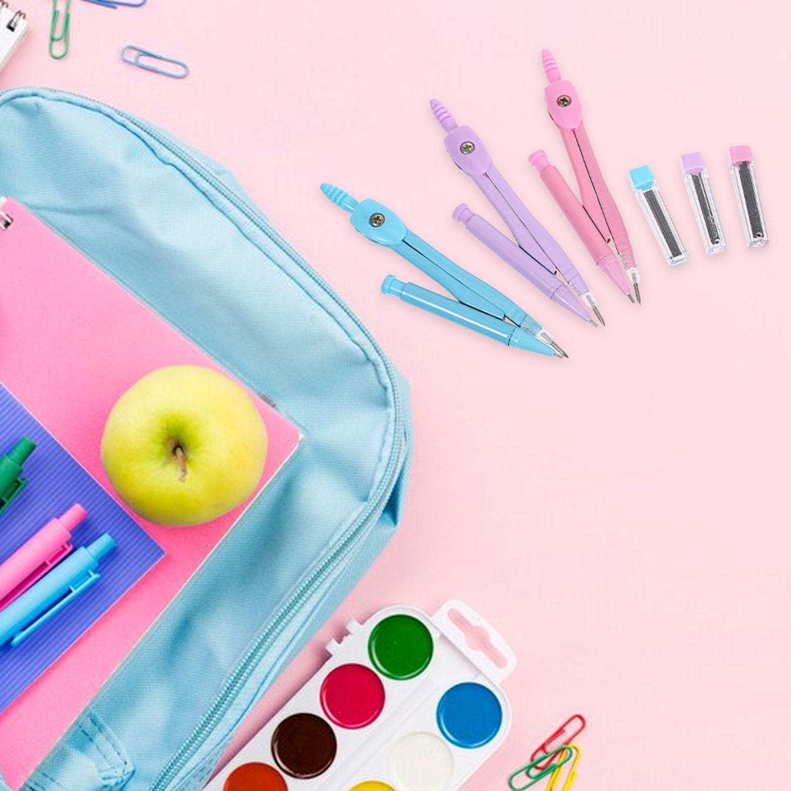 Math Geometry Set With Compass - 컴퍼스 드로잉 기하 도구, 정밀 수학용,