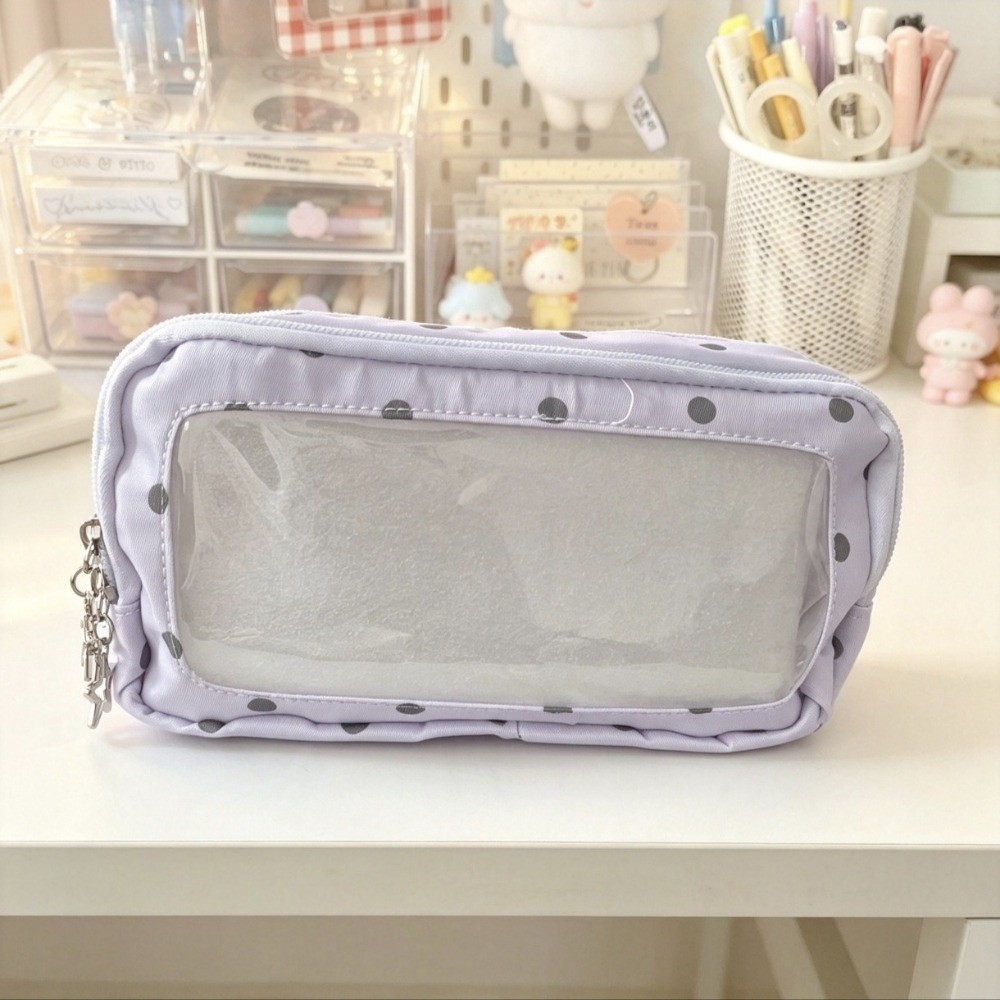 대용량 필통 물방울 무늬 마카롱 색상 문구 가방 심플한 - Aesthetic Large Pencil Case Pouch 리뷰 및 가격