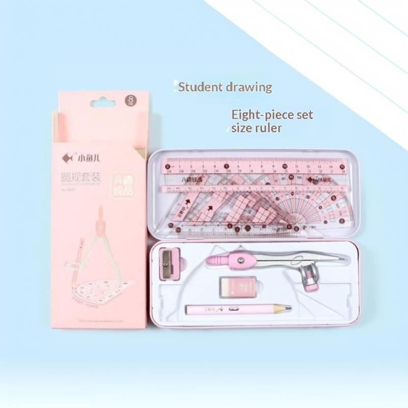 8개들이 기하학 수학 도구 세트, 학생용 자, 컴퍼스, - Math Geometry Set With Compass 리뷰 및 가격