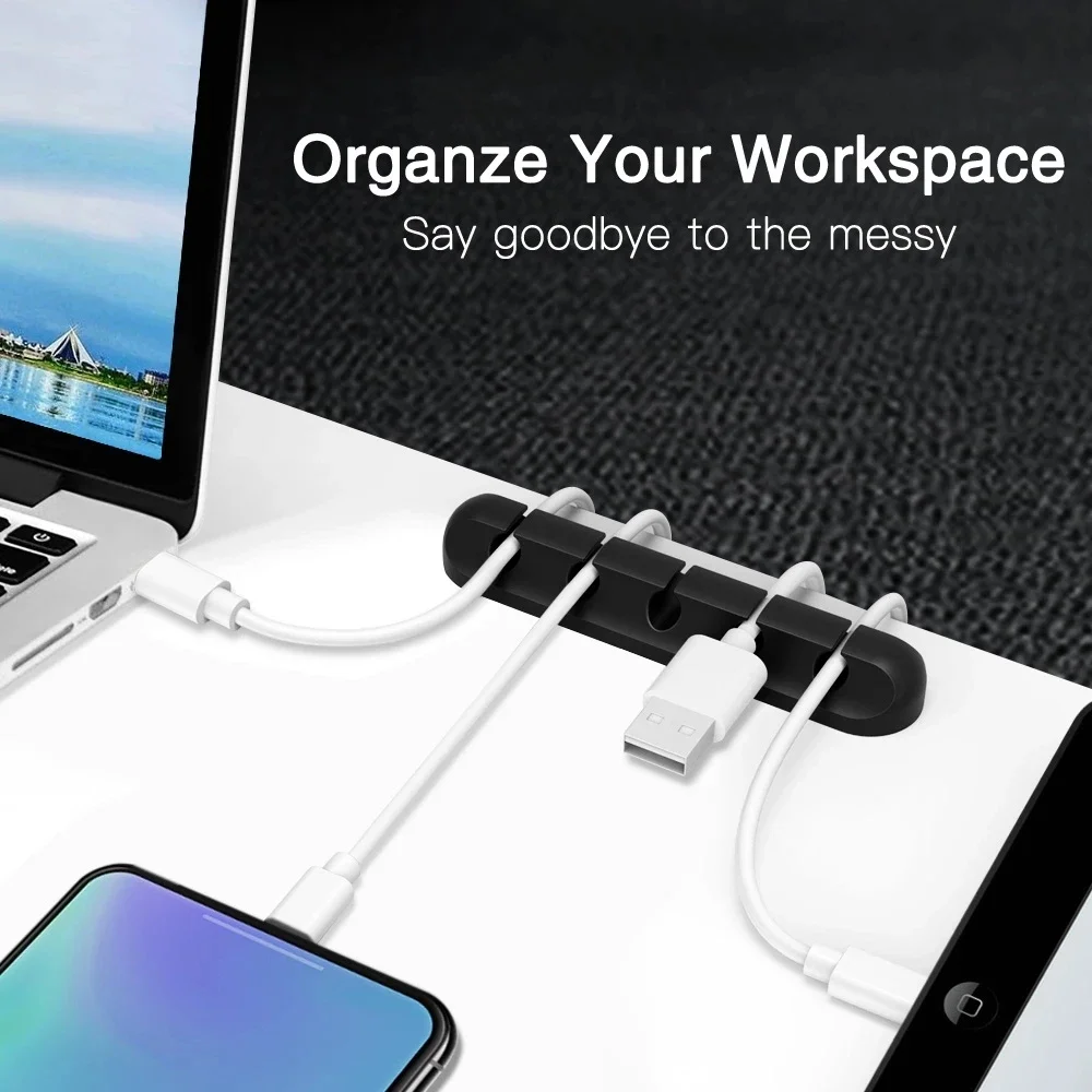 실리콘 USB 케이블 정리기 USB 충전 케이블 와인더 - Desk Accessories 리뷰 및 가격